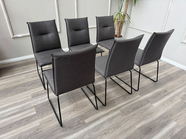 Maya Connubia Italian Design Faux Leather Dining Chairs - Black Legs (Choose Quantity)