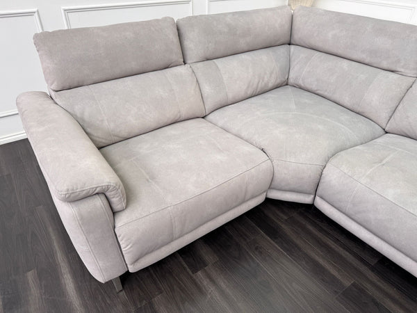 Moet Grey Fabric Power Recliner Power Headrest Corner Sofa Set