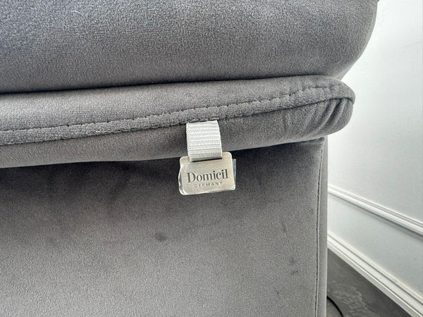 Domicil Huxley Grey Fabric 3 & 1 Power Recliner Headrest Sofa Set