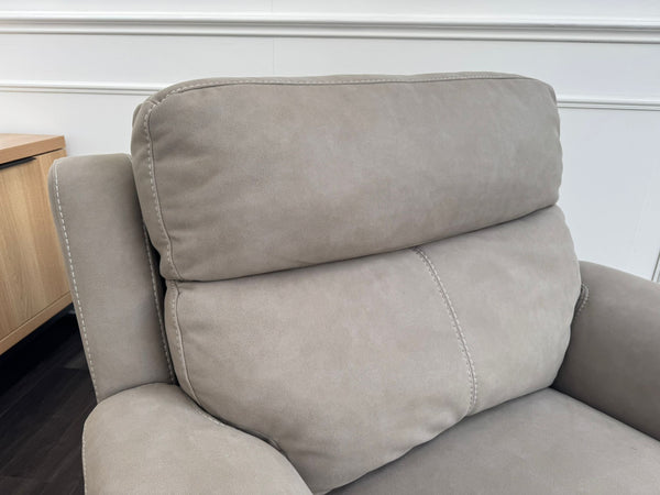Contempo Beige Taupe Fabric Power Recliner armchair