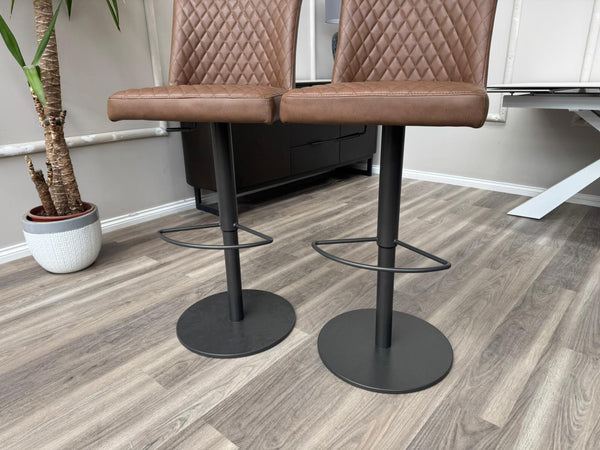 Earth Soft Faux Leather Contemporary Stylish Aesthetic Tan Bar Stool
