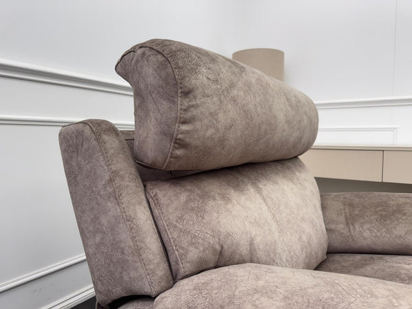 Moreno Cream Mink Soft Fabric  Power Recliner & Power Headrest Armchair
