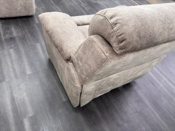 Moreno Cream Mink Soft Fabric  Power Recliner & Power Headrest Armchair