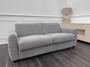 Optimus 3 Seater Grey Fabric Sofa Pull Out Bed Including Mattress