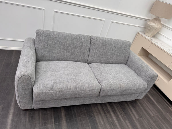 Optimus 3 Seater Grey Fabric Sofa Pull Out Bed Including Mattress