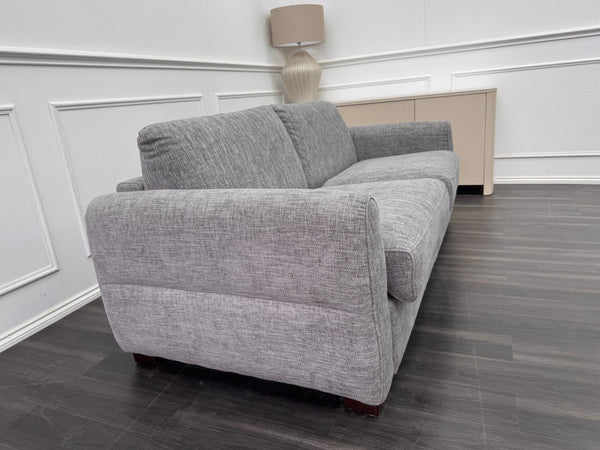Optimus 3 Seater Grey Fabric Sofa Pull Out Bed Including Mattress
