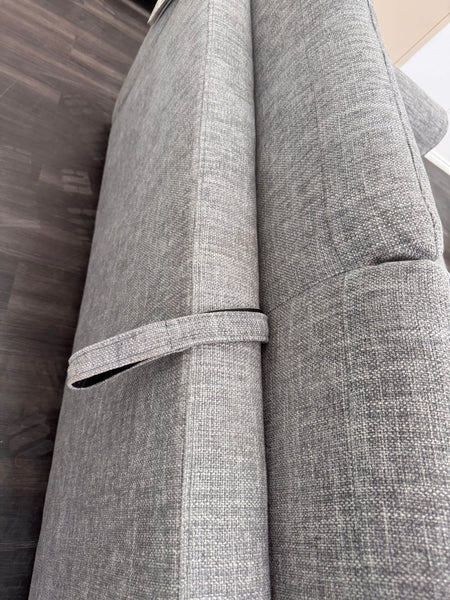 Optimus 3 Seater Grey Fabric Sofa Pull Out Bed Including Mattress