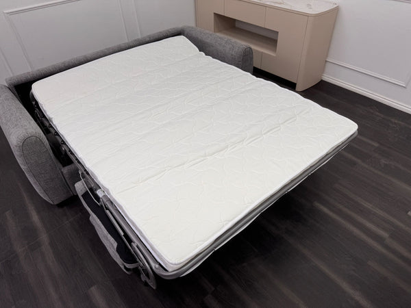 Optimus 3 Seater Grey Fabric Sofa Pull Out Bed Including Mattress