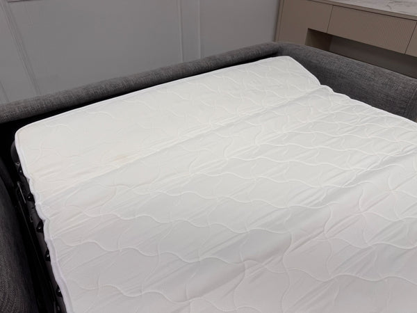 Optimus 3 Seater Grey Fabric Sofa Pull Out Bed Including Mattress