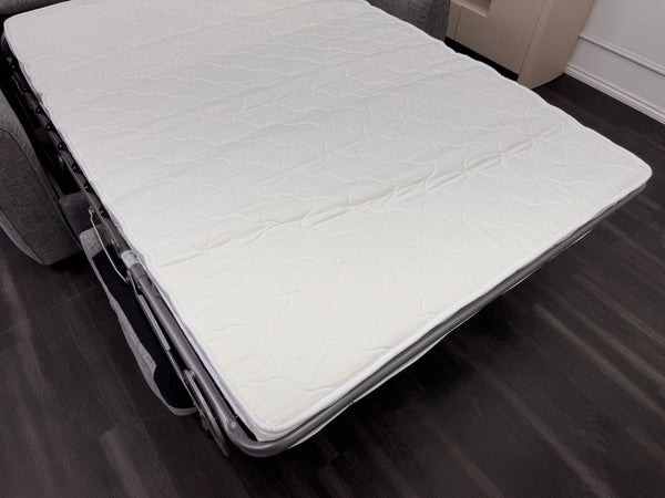 Optimus 3 Seater Grey Fabric Sofa Pull Out Bed Including Mattress
