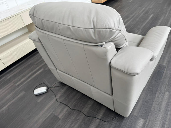 G Plan Firth Grey Leather Power Recliner Armchair