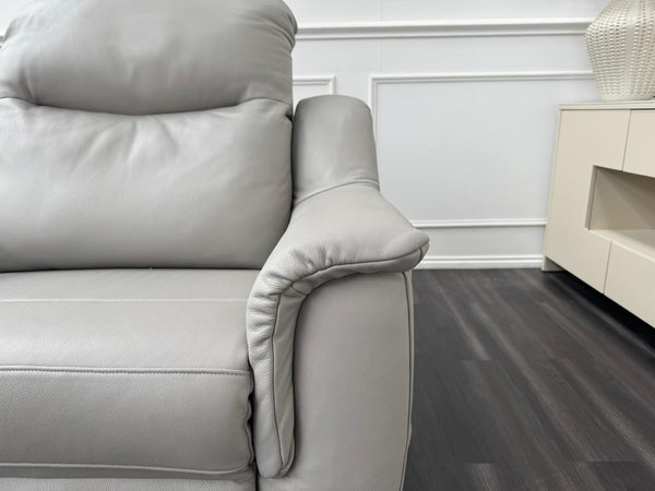 G Plan Firth Grey Leather Power Recliner Armchair