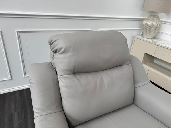 G Plan Firth Grey Leather Power Recliner Armchair