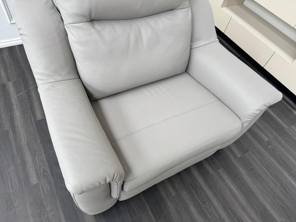 G Plan Firth Grey Leather Power Recliner Armchair