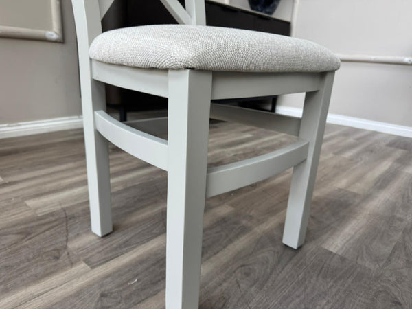 Branded Wooden Cross Back Stylish White Dining Chairs