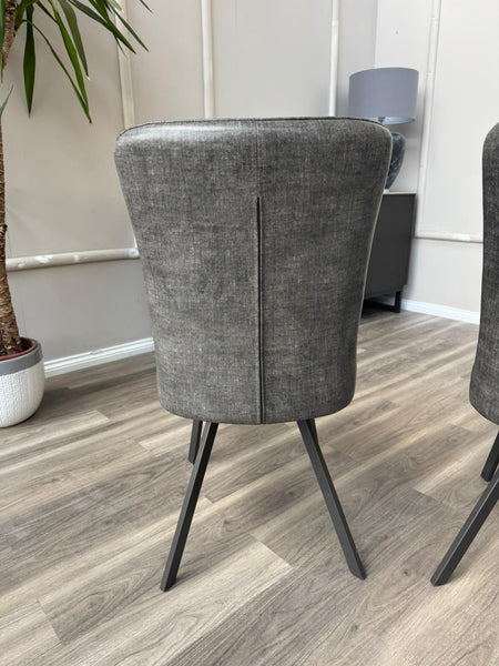 Earth Graphite Soft Faux Leather Contemporary Stylish Aesthetic Grey Dining Chair (Choose Quantity)