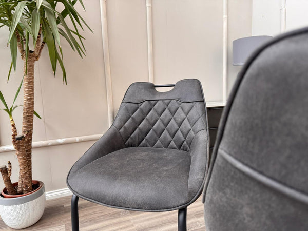 Warrior Charcoal Grey Cantilever Kitchen Dining Barstool (Choose Quantity)