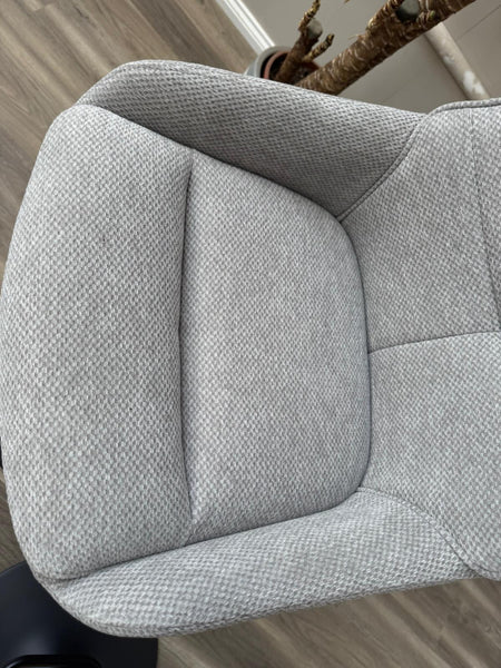 Kiara Swivel Bar Stool Grey Fabric Kitchen High Chairs
