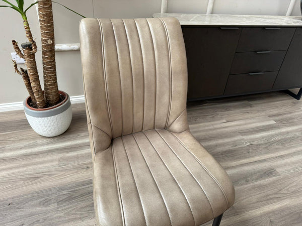 Dee Olive Faux Leather Contemporary Stylish Aesthetic Cantilever Dining Chair