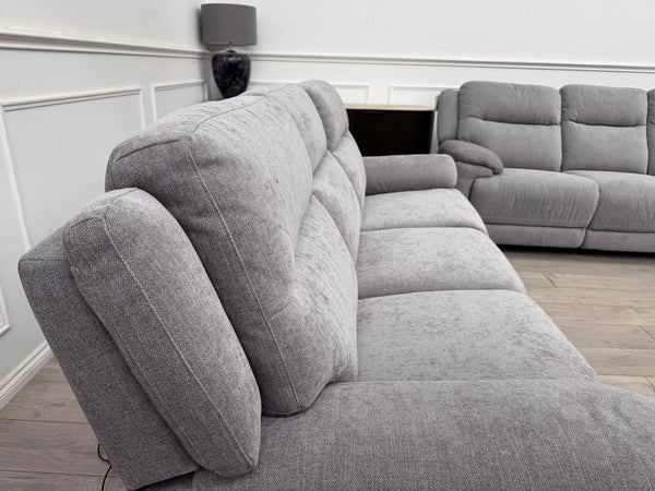 Touch 3 & 3 Seater Power Recliner Grey Fabric Sofa Set