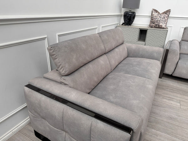 Furniture Village Gisella Grey 3 + 2 Seater Sofa Set Adjustable Headrests1