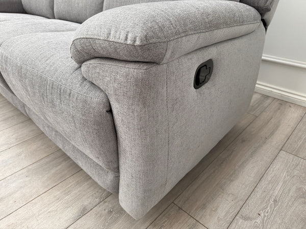 Furniture Village TOUCH Grey Fabric 3 Seater Manual Recliner Sofa5