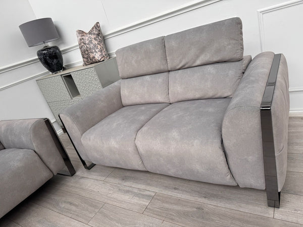 Furniture Village Gisella Grey 3 + 2 Seater Sofa Set Adjustable Headrests5