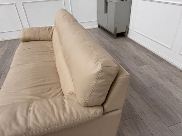 Furniture Village Cozee 3 Seater Sofa in Beige/Cream Pure Leather15