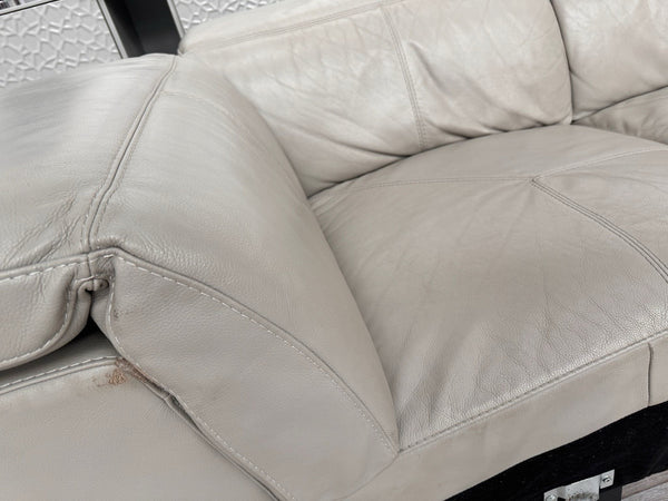 Sofology Toulouse Grey Leather Open End Corner Sofa Power Recliner Headrests12