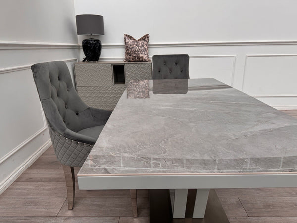 Furniture Village Grigio Large Extending Dining Table marble-effect ceramic top22