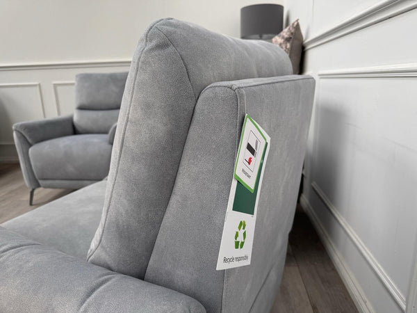 Furniture Village Daytona 2 Seater & Armchair Power Recliner Set Dexter Smoke6