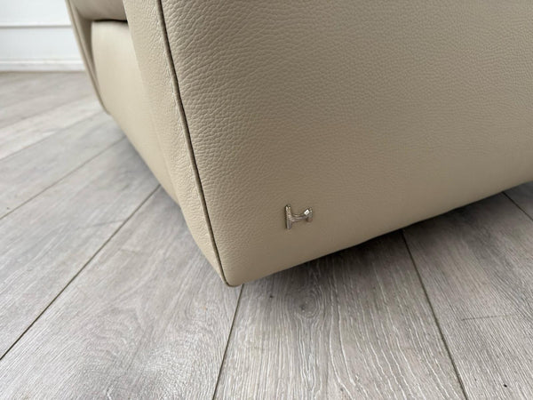 Nicoletti Lucano Beige/Taupe Leather Power Recliner Armchair3