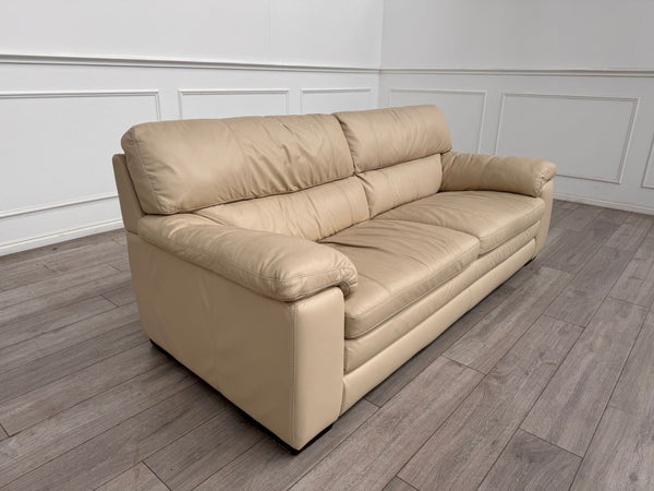 Furniture Village Cozee 3 Seater Sofa in Beige/Cream Pure Leather20