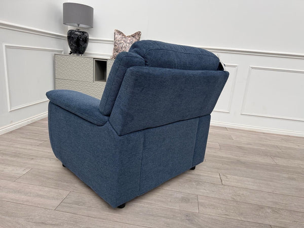 Furniture Village Touch Blue Fabric Armchair Delivery May Be Possible2