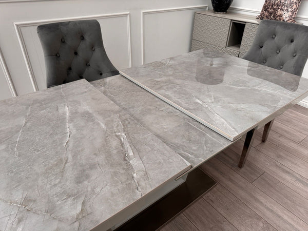 Furniture Village Grigio Small Extending Dining Table marble-effect ceramic top17