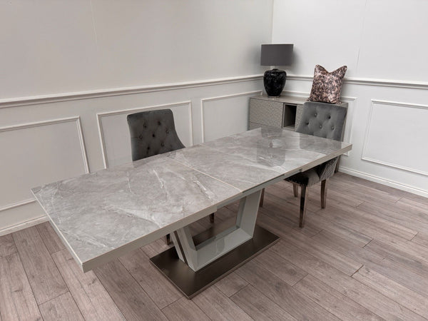 Furniture Village Grigio Large Extending Dining Table marble-effect ceramic top4