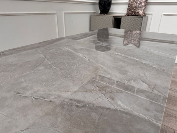 Furniture Village Grigio Small Extending Dining Table marble-effect ceramic top23