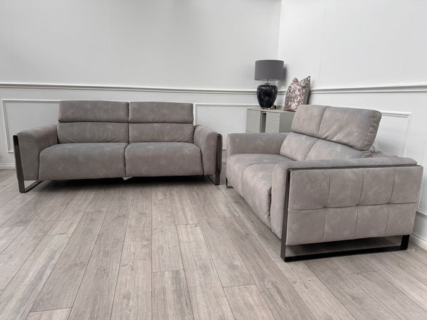 Furniture Village Gisella Grey 3 + 2 Seater Sofa Set Adjustable Headrests6