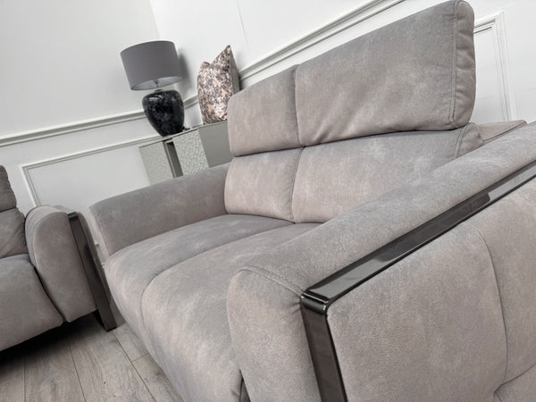 Furniture Village Gisella Grey 3 + 2 Seater Sofa Set Adjustable Headrests10