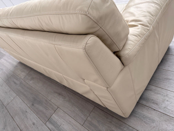 Furniture Village Cozee 3 Seater Sofa in Beige/Cream Pure Leather10