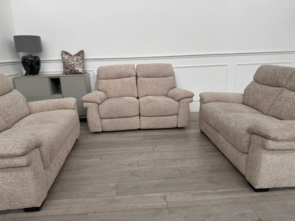 Furniture Village Serene 2+2+2 Seater Sofa Set Power Recliner, Lumbar & Headrest2