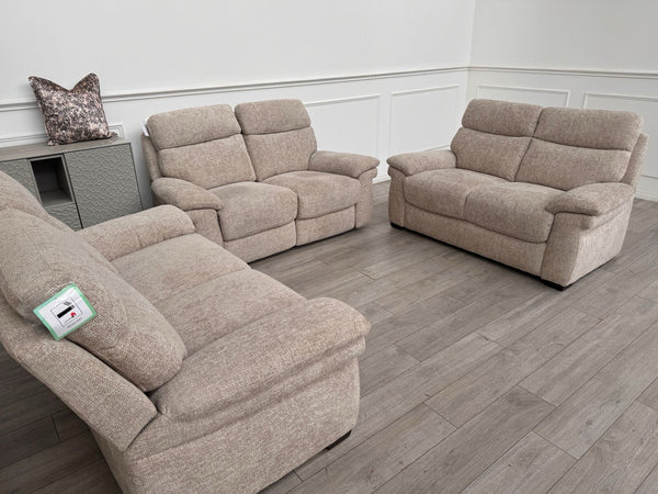 Furniture Village Serene 2+2+2 Seater Sofa Set Power Recliner, Lumbar & Headrest1