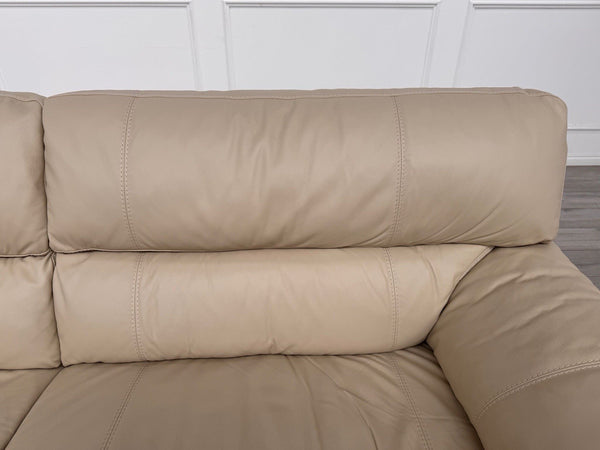 Furniture Village Cozee 3 Seater Sofa in Beige/Cream Pure Leather11