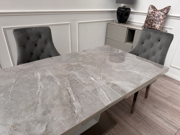 Furniture Village Grigio Small Extending Dining Table marble-effect ceramic top19