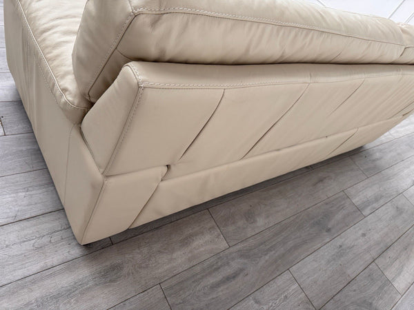 Furniture Village Cozee 3 Seater Sofa in Beige/Cream Pure Leather17