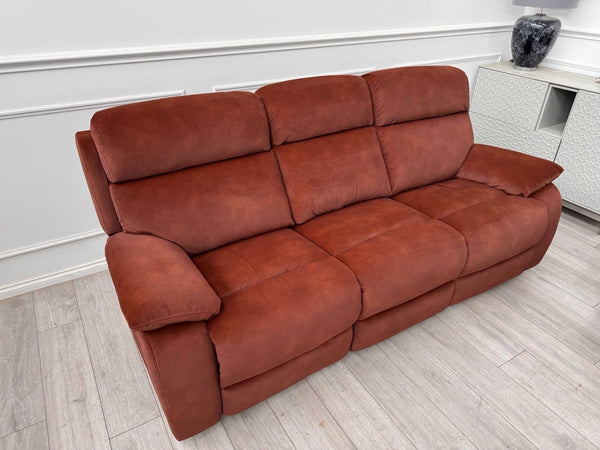Furniture Village Moreno Burnt Orange Power Recliner 3 Seater And Armchair5