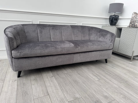 Sofology 3 Seater Fabric Grey Silver Sofa Violini0