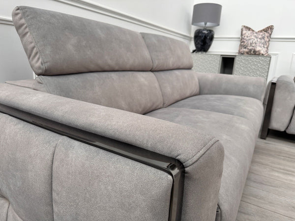 Furniture Village Gisella Grey 3 + 2 Seater Sofa Set Adjustable Headrests2