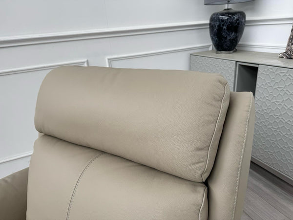 Nicoletti Lucano Beige/Taupe Leather Power Recliner Armchair18