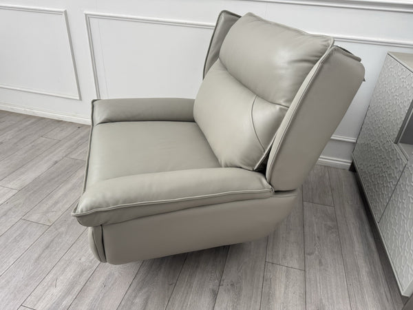 Furniture Village Vinny Grey Leather Swivel Armchair3